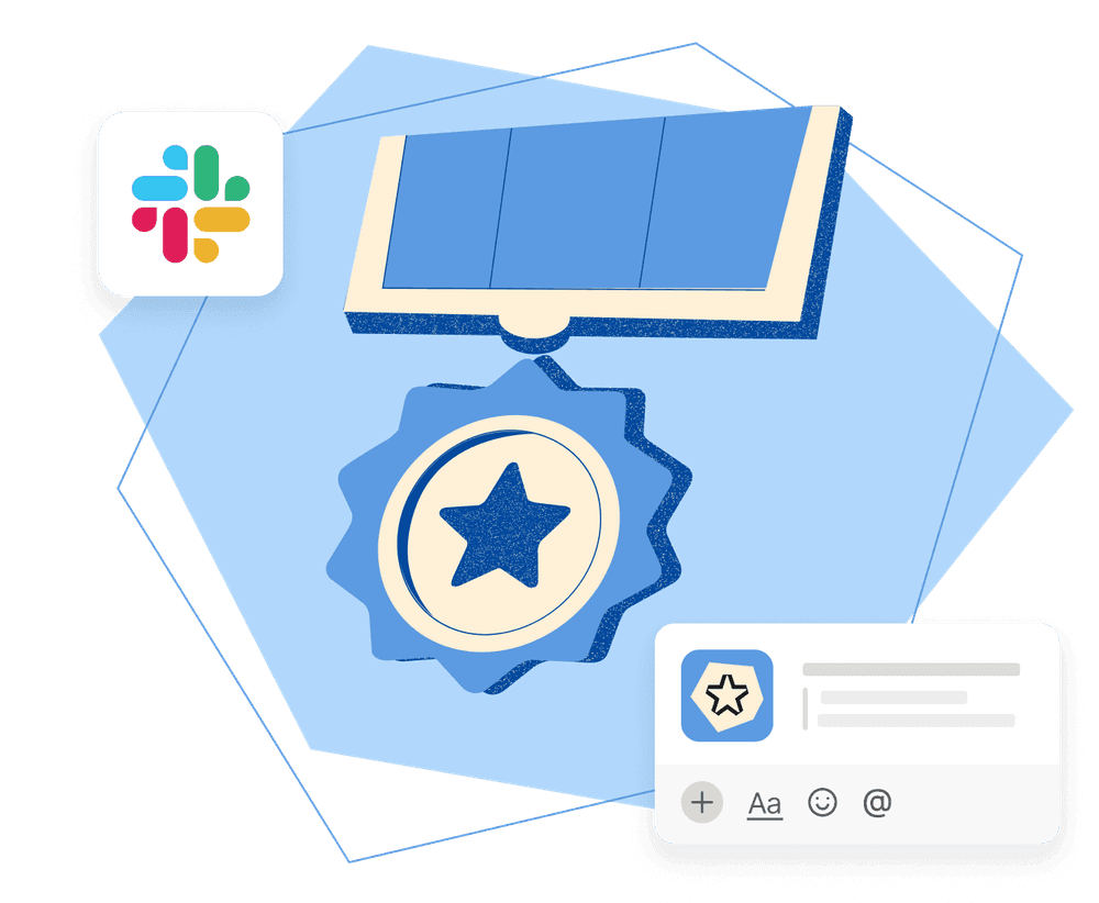 Kudos by Deel showing peer recognition and shoutouts in Slack