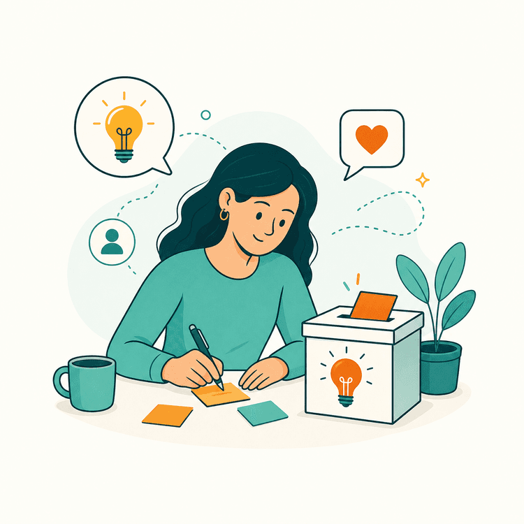 Suggestion box illustration